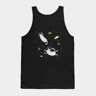 Cats in space. Cute typographi print with cats astronaut. Tank Top